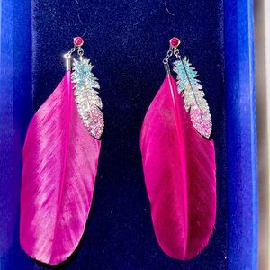 Swarovski Tampico Feather Earrings